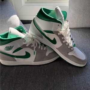 Nike Green and Gray Athletic Shoes